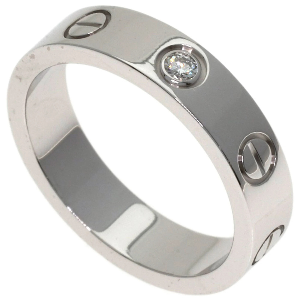 CARTIER 18k Silver Diamond Love Ring